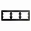 GLOSSA Рамка 3 поста горизонтальная антрацит