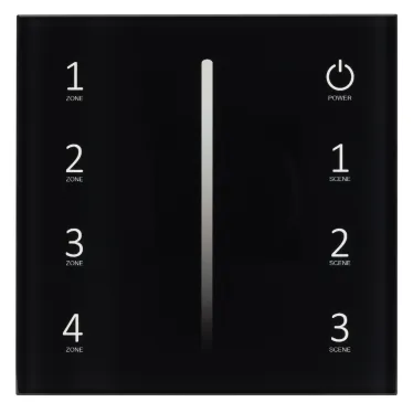 Панель Sens SMART-P17-DIM Black (230V, 4 зоны, 2.4G) | 028129 | Arlight
