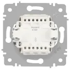 Переключатель Intro Accent 6-107-09 двойной, 10А-250В, IP20, СУ, AL/CU, титан