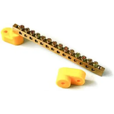 Изолятор угловой для нулевой шины желтый