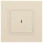Выключатель с подсветкой, 10АХ-250В, Эра Elegance, сл.кость,14-1102-02