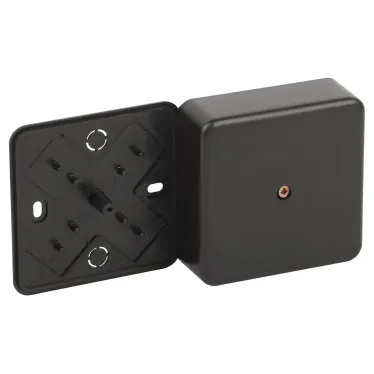 Распаячная коробка  BS-B-75-75-28 75х75х28мм без клеммы черная IP40 BS-B-75-75-28 | Б0061809 | ЭРА