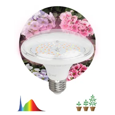 Фитолампа для растений светодиодная FITO-18W-Ra90-E27 полного спектра 18 Вт Е27