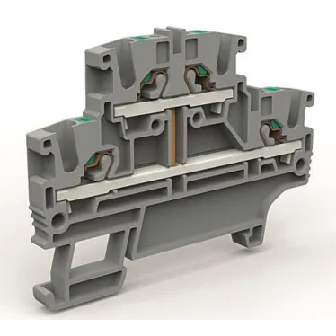 Двухярусная клемма с объединенными ярусами на 2,5 кв.мм
