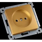 MASTER Розетка одноместная скрытой установки, в рамку, золото