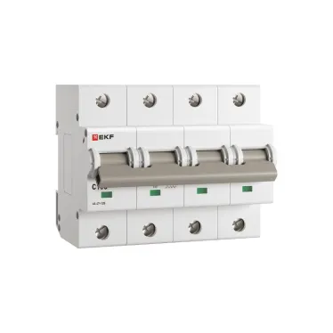 Автоматический выключатель ВА 47-125 4P 100А (C) 15кА PROxima