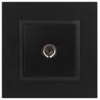 Розетка TV одиночная, Эра Elegance, антрацит, 14-3101-05