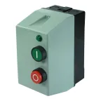 Пускатель электромагнитный ПМЛ-1230 УХЛ4 Б, 380В/50Гц, 1з, 10А, нереверсивный, с реле РТЛ-1014-2 7-10А, в корпусе из пластика IP54, с кнопками ПУСК + СТОП и сигнальной лампой