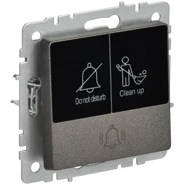 BRITE Кнопка звонка с индикацией для отелей 10А ВС10-1-9-БрТБ темная бронза IEK