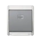 Рамка с клавишей, с окном подсветки, S44A, серый