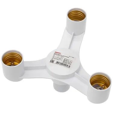 Разветвитель цокольный Е27-3хЕ27 белый | 11-8861 | Rexant