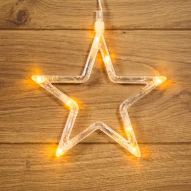 Фигура светодиодная "Звездочка" на присоске с подвесом, цвет ТЕПЛЫЙ БЕЛЫЙ | 501-011 | NEON-NIGHT