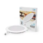 Встраиваемый светильник ультратонкий круглый IP20 12W170х22 O 155 6500K 990лм 1/20 | 939111312 | Gauss