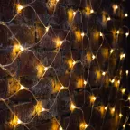 Гирлянда "Сеть" 2х1,5м, свечение с динамикой, прозрачный ПВХ, 288 LED, 230 В, цвет: Тёплый белый | 215-046 | NEON-NIGHT