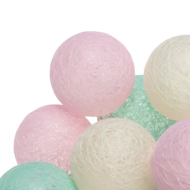 Тайские фонарики Перламутр 3.5 м, 20 LED, прозрачный ПВХ, цвет свечения теплый белый | 303-078 | NEON-NIGHT