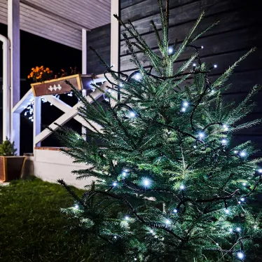 Гирлянда "Твинкл Лайт" 10 м,  черный ПВХ, 100 диодов, цвет белый | 303-135 | NEON-NIGHT