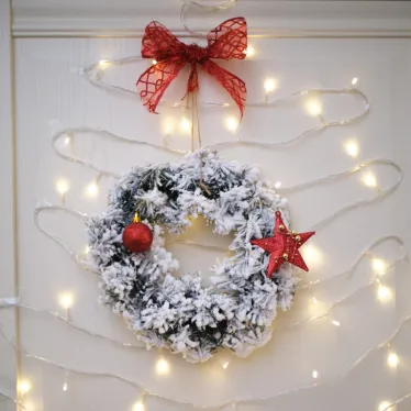 Заснеженный еловый венок Ø 30 см, ПВХ | 307-146 | NEON-NIGHT