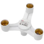 Разветвитель цокольный Е27-3хЕ27 белый | 11-8861 | Rexant