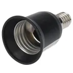 Переходник цокольный E14-E27 черный | 11-8871 | Rexant