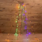 Елочная гирлянда с кольцом, 7 нитей по 1,5 метра, цвет диодов мультиколор, не соединяется | 235-079 | NEON-NIGHT