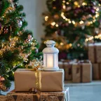 Декоративный фонарь 12х12х20,6 см, белый корпус, теплый белый цвет свечения с эффектом пламени свечи | 513-067 | NEON-NIGHT