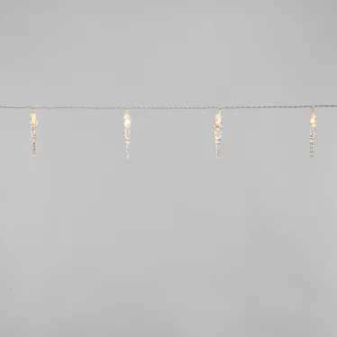 Гирлянда светодиодная Сосульки 1,5 м, 10 LED, прозрачный ПВХ, цвет свечения теплый белый, 2 х АА (батарейки не в комплекте) | 303-093 | NEON-NIGHT