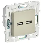 SKANDY Розетка USB A+A 3,1А SK-R15B бежевый IEK