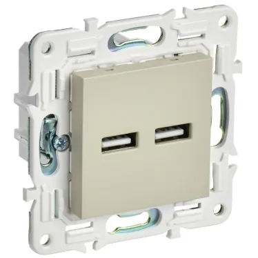 SKANDY Розетка USB A+A 3,1А SK-R15B бежевый IEK