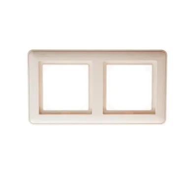 W59 Рамка 2 поста IP44 бежевая
