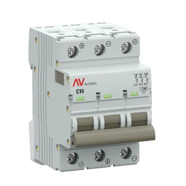 Выключатель автоматический AV-10 DC 3P 16A (C) 10kA  AVERES |mcb10-DC-3-16C-av| EKF