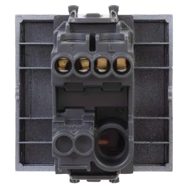 Avanti Выключатель одноклавишный, модульный Закаленная сталь 2 модуля