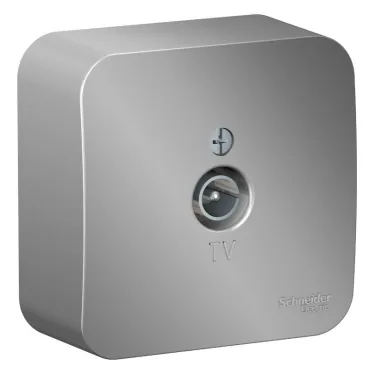 Коннектор ТВ BLANCA с изолирующей пластиной, алюминий