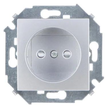 Розетка 2P со шторками, 16А, 250В, винтовой зажим, алюминий