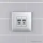 Avanti Компьютерная розетка RJ-45 в стену кат.5e двойная экранированная Закаленная сталь