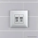 Avanti Компьютерная розетка RJ-45 в стену кат.5e двойная экранированная Закаленная сталь