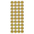 Наклейка PE круглая d-20мм