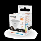 Лампа светодиодная LED 5.5 Вт 430 лм 3000К софит MR16 теплый GU5.3 AC 220В Elementary Gauss