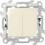 Выключатель двухклавишный Push@Go, слоновая кость