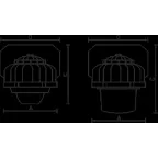 Светильник светодиодный ACORN LED 25 D150 5000K with tempered glass 36 VAC G3/4