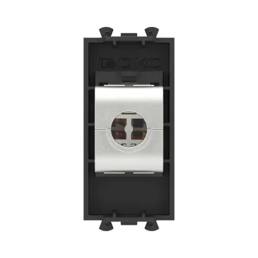Avanti Компьютерная розетка RJ-45 без шторки модульная, кат.5е экранированная, Черный матовый, 1 модуль