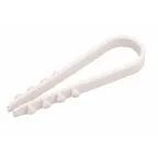 Дюбель-хомут нейлоновый 5-10 мм. круглый. белый (100 шт/уп)