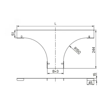 Крышка на ответвитель универсальный с основанием 50, 1,5 мм, горячий цинк, в комплекте с крепежными элементами | SKFM050KHDZ | DKC