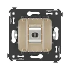 Avanti Компьютерная розетка RJ-45 без шторки в стену кат.5e одинарная экранированная Ванильная дымка