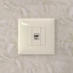 Avanti Компьютерная розетка RJ-45 без шторки в стену кат.5e одинарная экранированная Ванильная дымка