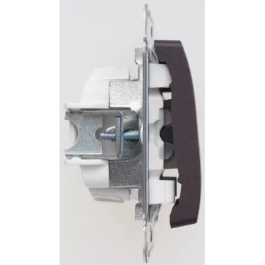 GLOSSA Переключатель одноклавишный сх.6 шоколад в рамку