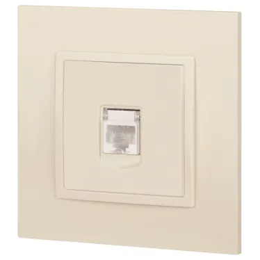 Розетка RJ45, Эра Elegance, сл.кость, 14-3107-02