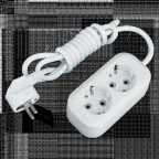 Удлинитель Эксперт 2 гнезда 5 метров 16А/3,0кВт с заземлением ПВС 3х1 EKF