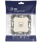 Розетка RJ45, Эра Elegance, сл.кость, 14-3107-02