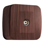 Розетка TV одноместная ОП Минск 75Ом 5-862МГц темное дерево