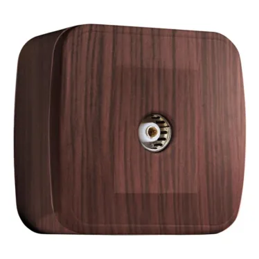 Розетка TV одноместная ОП Минск 75Ом 5-862МГц темное дерево